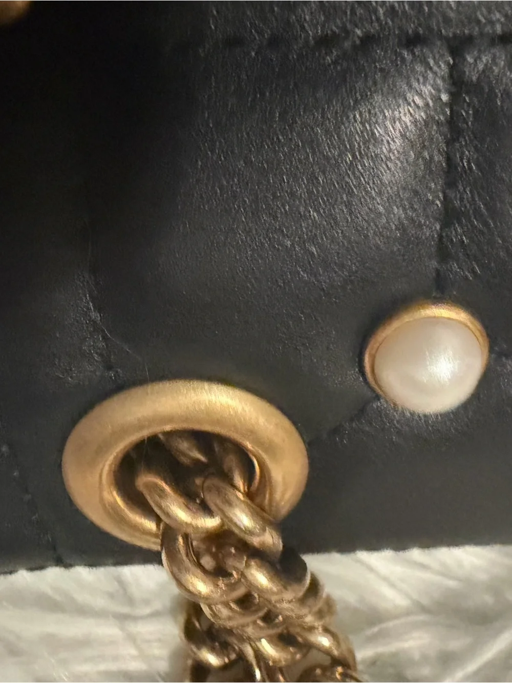 💗 Gucci GG Marmont Pearly Small Black Matelasse Leather Shoulder Bag Limited Ed - Picture 11 of 16